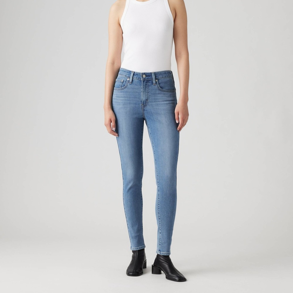 Levi’s 721 High Rise Skinny Jeans Light Wash Blue Stretch Denim Casual Everyday